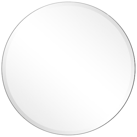 Sekkusu Furniture 30 x 30 in. Frameless Beveled Round Wall Mirror - 1 in. Beveled Edge SE2573391
